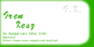 iren kesz business card
